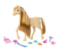 Barbie - LES MYSTÈRES DE BARBIE - À la Poursuite du Cheval Perdu, Poney et accessoires Crinière très longue à coiffer (les styles peuvent varier), HXJ36