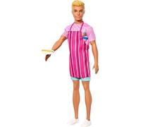Barbie Les Mystères de Détectives de Plage Poupée Ken avec Tenue emblématique Amovible et Accessoires, Dont Un Tablier et des en-Cas, JFV65