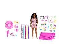 Barbie Life in The City Braid, Style & Care Ensemble de Jeu avec poupée Brooklyn » Roberts et Plus de 50 Accessoires de Coiffure, Enfants de 5 Ans et Plus