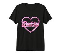 Barbie - Logo cœur Rose T-Shirt Haut de Gamme