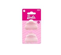 BARBIE - Lot De 2 Mini Pinces À Cheveux Roses - Idéales Pour Cheveux Fins - Forme Nuage - Accessoires Beauté, Coiffure Fantaisie Fille Femme - Signature Barbie - Produit Officiel Mattel