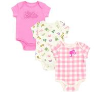 Barbie Lot de 3 body bébé à enfant (nouveau-né - 24 mois), rose/blanc, 6-9 mois