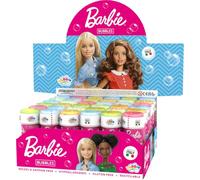 Barbie Lot de 36 flacons à bulles de savon de 60 ml - Couleurs assorties - Licence officielle - Jouet pour enfants - Jeu en plein air - À partir de 3 ans - Party Box Bubbles