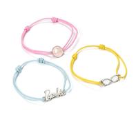 Barbie – Bracelets d'amitié – Lot de 3 – Taille unique