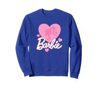 Barbie - Love Hearts Sweatshirt, Unisexe pour Adultes, Bleu Royal, M