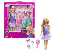 Barbie Ma Première, Poupée pour Tout-Petits, Ma Première Poupée Malibu, 34 Cm, Blonde avec Accessoires, Corps Doux, Flexible, Habillages Et Accessoires, Jouet Enfant, Dès 3 Ans, Hmm66