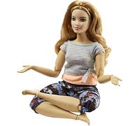 Barbie Made to Move poupée articulée Fitness Ultra Flexible rousse, Legging à Fleurs Bleues et 22 Points d'articulations, Jouet pour Enfant, FTG84 Multicolore