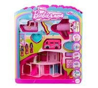 Barbie Maison de Rêve Mini-BarbieLand Coffret avec Une Maison de Rêve, 3 véhicules et 4 poupées de 3,8 cm, mobilier et Accessoires pour la Maison, Camping-Car, Bateau et Avion de Rêve Inclus, JDB86