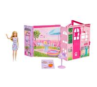Barbie Maison W nd Escape avec poupée et accessoires | 10 accessoires pour préparer des cookies, chaton, 4 aires de jeu, 2 lits superposés, jeu à 360°, JMD28