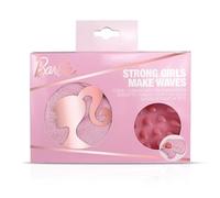 Barbie Make Waves Coffret Cadeau de Soins capillaires - Masseur de tête/Masseur du Cuir chevelu et Serviette Turban/Serviette en Microfibre - Séchage Rapide