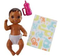 Barbie Mattel Bébé Brun Foncé FHY81 | Baby-Sitter | Famille Poupée