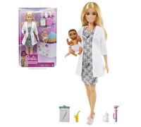 Barbie – Poupée Pédiatre – avec bébé et accessoires – blonde – multicolore – 30,4 cm – dès 3 ans