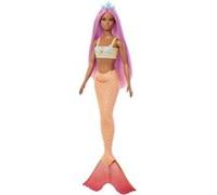 Barbie - Mermaid Doll With Pink Hair, Soft Orange Tail And Headband Accessory Multicolore G