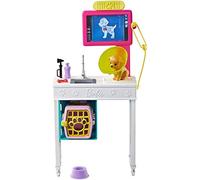 Barbie Métiers Coffret Cabinet Vétérinaire pour poupée avec Appareil de radiologie, Figurine Chiot et Accessoires, Jouet pour Enfant, GJL68 Multicolore