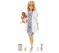 Barbie Baby Doctor Playset with Blonde Barbie Doll (12-in/30.40-cm), Infant Doll