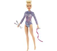 Barbie - Coffret poupée Métiers de Rêve - Gymnaste blonde en justaucorps, accessoires inclus - GTN65