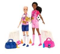 Barbie Métiers-Footballeuses-Coffret Avec 2 Poupées et 15 Accessoires