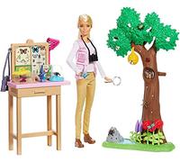 Barbie Métiers National Geographic Coffret Étude des Papillons, Poupée et Accessoires, Jouet pour Enfant, GDM49 Multicolore