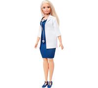 Barbie Métiers Poupée Docteur Blonde avec Stéthoscope, Jouet pour Enfant, FXP00 Multicolore