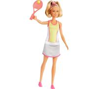 Barbie Métiers poupée Joueuse de Tennis avec Tenue Chic, Raquette et Balle, Jouet pour Enfant, GJL65 Multicolore