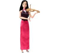 Barbie Métiers Poupée Musicienne Violoniste en Robe avec Veste De Costume, Chaussures Argentées, avec Violon Et Archet, Jouet Enfant, Dès 3 Ans, HKT68
