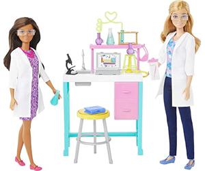 Barbie Métiers Poupée Scientifique et Coffret Laboratoire | 2 poupées, 10+ accessoires science et plus, dès 3 ans, HJY95