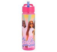 Barbie Miami Bouteille d'eau avec paille, rose, 600 ml, réutilisable, en polypropylène, sans BPA et plastique recyclable