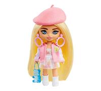 Barbie Mini Poupée Extra Blonde avec béret et Veste Universitaire, Pochette Ourson gélatine, vêtements et Accessoires, Jouet Enfant, Dès 3 Ans, HLN48