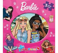 Barbie Mon Premier Livre Puzzle - Puzzles pour enfants, livre cartonné de 10 pages, 5 puzzles de 12 pièces à découvrir
