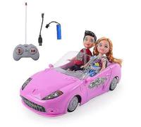Barbie Motors Mattel Dream Car Cabriolet Glamour Télécommandé pour Enfants Biplace Réaliste Rose