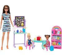 Barbie Poupée école maternelle HRG85 avec personnages et accessoires