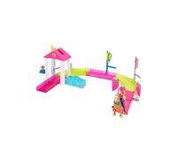 Barbie On The Go Mini Poupee Coffret Circuit De Course