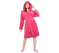 Barbie Peignoir de Bain Femme, Robe de Chambre Femme avec Capuche - Cadeau Femme et Ado (Rose, 2XL)
