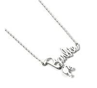 Barbie Pendentif Et Collier Argent Logo & Silhouette (Argent Sterling