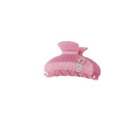 Barbie - Pince À Cheveux Rose À Paillettes - Grande Pince 8 cm Avec Logo Strass - Accessoire Coiffure Élégant Et Glamour - Maintien Optimal Pour Tous Types De Cheveux - Produit Officiel Barbie