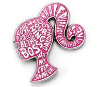 Barbie Pin's en émail avec silhouette scintillante - Rose, taille unique, Zinc