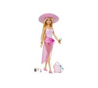 Barbie PlagePoupée blonde en maillot de bain et accessoires HPL73