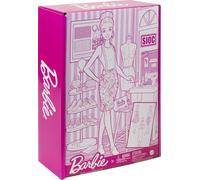 Barbie-Playset Atelier avec poupée styliste, tenue à la mode 3+