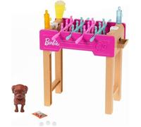 Barbie Playset Soirée Jeux Avec Mini Poupée, Chiot, Baby-Foot Et Accessoires, Jouet Pour Enfants 3 + Ans, GRG77