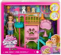 Barbie Playset Stacie Centre De Jeu Chiens Animaux Bébé Mattel HRM10