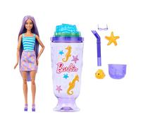 Barbie Pop Reveal et Accessoires, poupée Mode et Animal série Sea Slushy, 8 Surprises avec Slime sensoriel et Cheveux à Changement de Couleur, JKF61