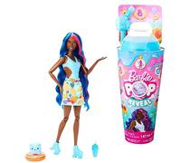 Barbie Pop Reveal Série Fruit,Poupée Aux Cheveux Bleus Changeant De Couleur, Édition Parfumée Pastèque, 8 Surprises Incluses Dont du Slime Et Un Chiot, Jouet pour Enfant de 3 Ans et Plus, HNW42