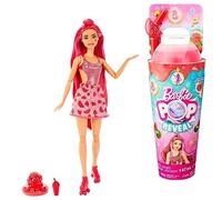 Barbie Pop Reveal Série Fruit, Poupée Aux Cheveux Rouge Changeant De Couleur, Édition Parfumée Pastèque, 8 Surprises Incluses Dont du Slime Et Un Chiot, Jouet pour Enfant de 3 Ans et Plus, HNW43