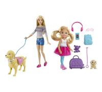 Barbie Potty-Training Puppy Really Walks Doll, DWJ68 and Chelsea Travel Doll, B