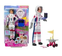 Barbie Coffret Astronaute 65ème Anniversaire – Poupée brune, 10 accessoires – HRG45