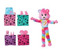 Barbie Poupée Barbie Cutie Reveal Bisounours, avec Toutensemble et 10 surprises, y compris changement de couleur et mini ours, JFV60