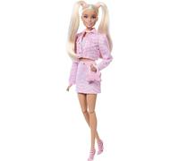 Barbie Poupée Barbie Deluxe Style n° 9 avec une tenue en jean rose, cheveux blonds, un ensemble veste et jupe assorties, avec une pochette ornée d’un nœud et des bijoux nacrés, JJN69