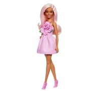 Barbie - Poupée Barbie Fashionistas Robe Sans Bretelle Rose avec accessoires - Barbie - HYT94