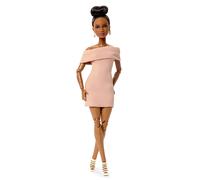 Barbie – Poupée Basics Modèle 08 – Brune, robe asymétrique, corps articulé – Enfants