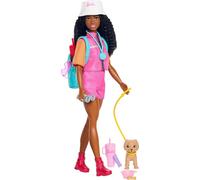 Barbie Poupée 'Brooklyn' Aventures en Plein Air et Accessoires avec Tenue d’Aventure et Plus de 10 Accessoires sur Le thème du Camping, Dont Un Chiot, JJV60